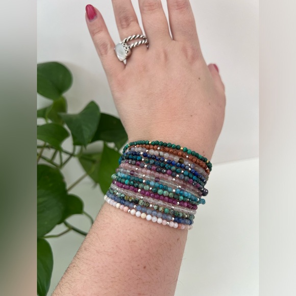 π 2 for $55 NWT Aquamarine & Sterling Silver Bracelet, March Birthstone Jewelry - Picture 11 of 11